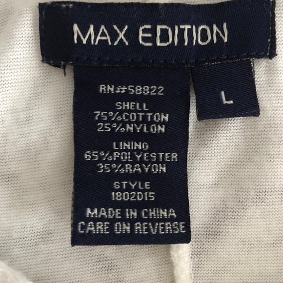 Max Edition Winter White Tiered Lace Maxi Skirt L - Picture 5 of 6